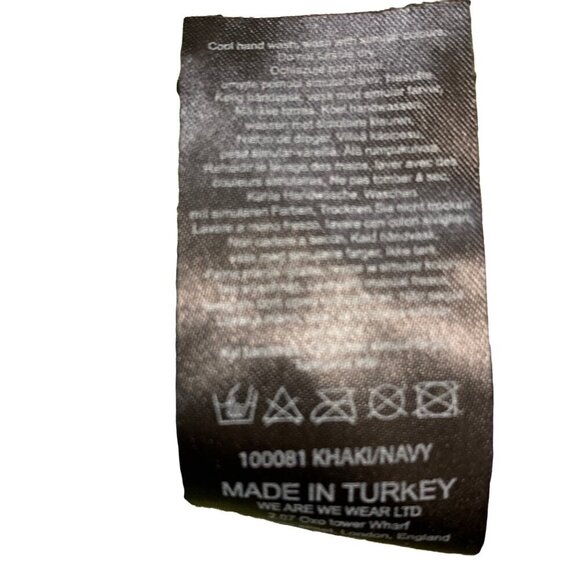 We Are We Wear NWT Evolve Recycled Lace Triangle Bralette, Khaki Navy Women's S - Picture 11 of 12